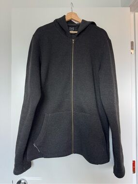 Navas Lab Apparel Men's Charcoal Zip-Up Hoodie Sweater